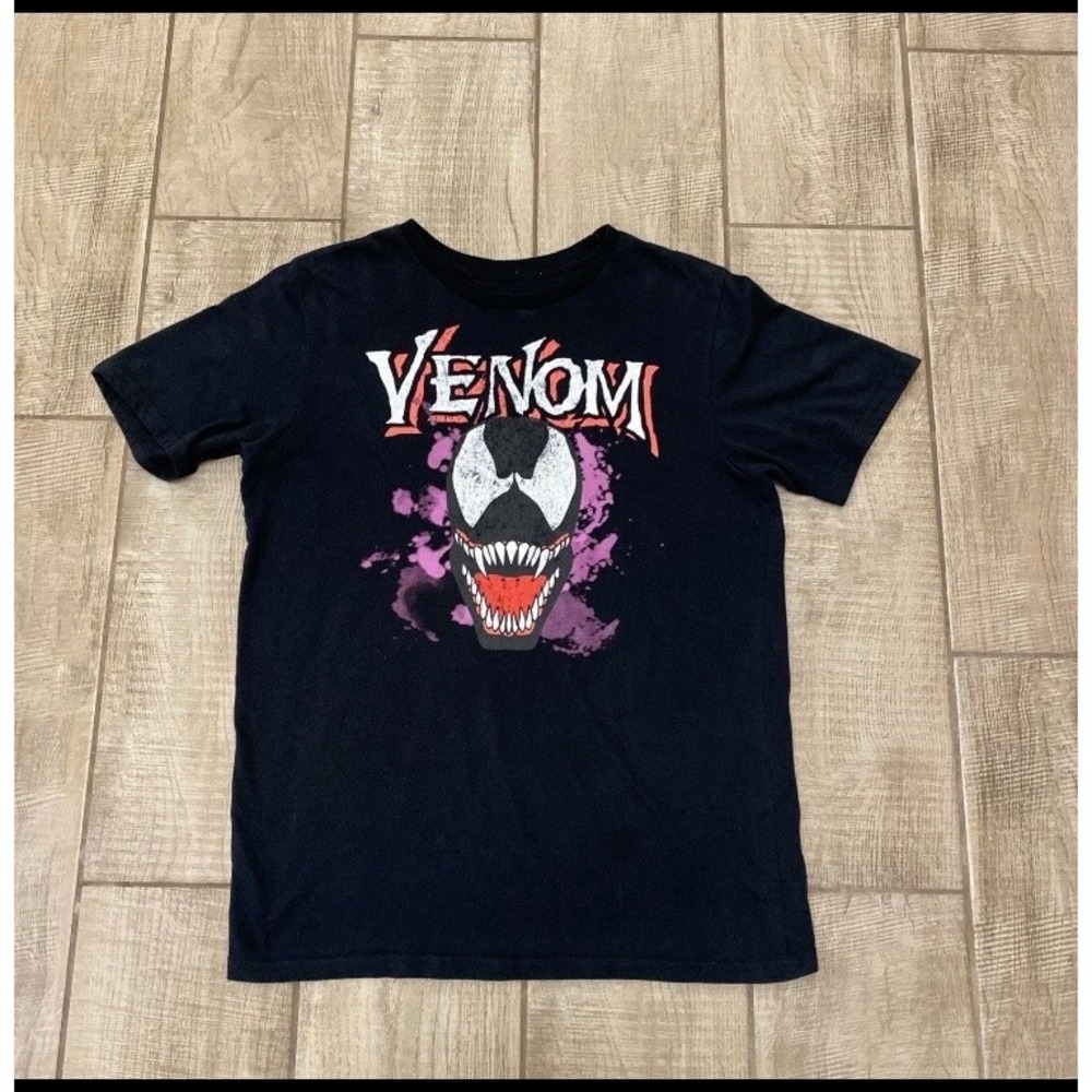 Marvel Comics‎ Tee Venom Shirt Men XXL 18 Black Short Sleeve Mad Engine Global